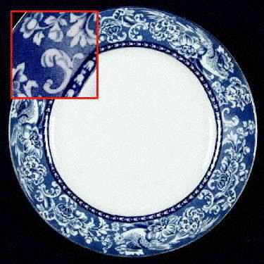 Davenport Blue (Gold Trim) Salad Plate
