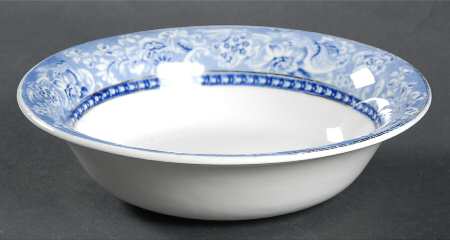 Davenport Blue (Gold Trim) Coupe Cereal Bowl