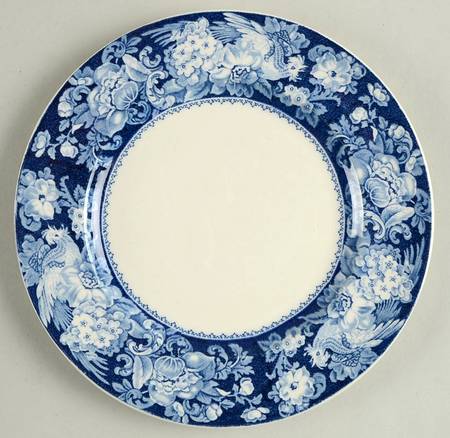 Davenport Blue (No Trim) Salad Plate