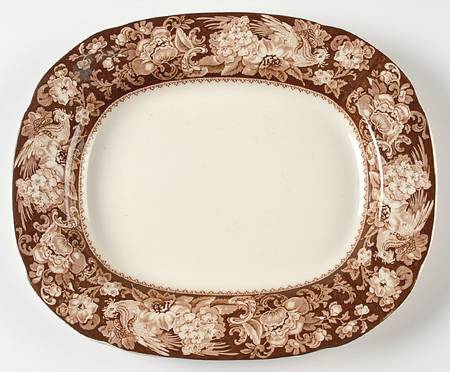 Davenport Brown 11" Oval Serving Platter