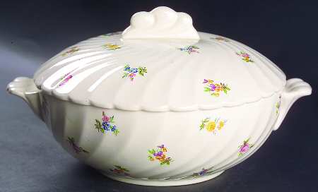 Dimity (No Trim) Round Covered Vegetable