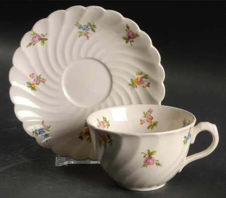 Dimity (No Trim) Flat Cup & Saucer Set