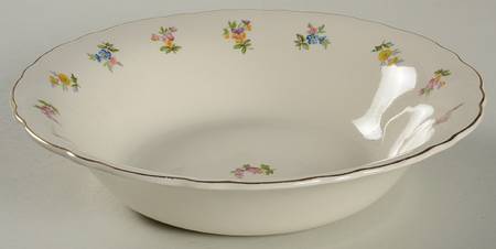 Dimity (Gold Trim) 8" Round Vegetable Bowl