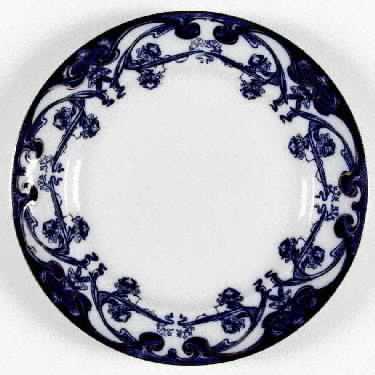 Iris Blue (Flow Blue) Luncheon Plate