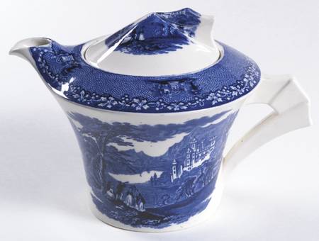 Jenny Lind Blue Teapot & Lid