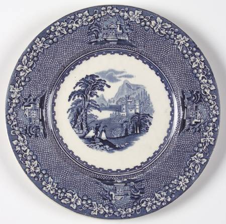 Jenny Lind Blue Bread & Butter Plate