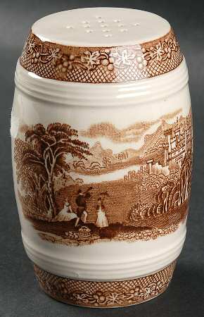 Jenny Lind All Brown (Round) Barrel Shape Salt Shaker