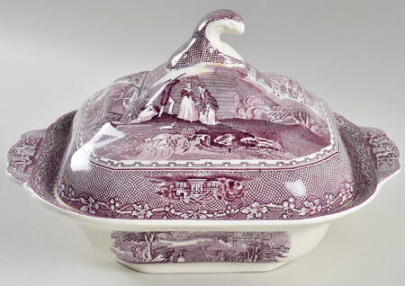 Jenny Lind Lavender (Round) Square Covered Vegetable