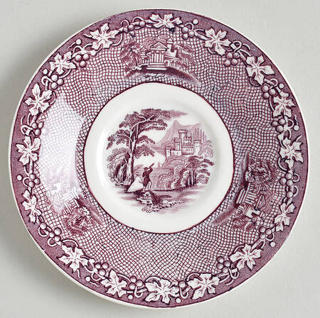 Jenny Lind Lavender (Round) Saucer for Demitasse Cup