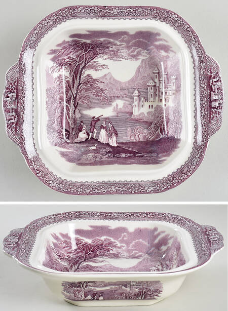 Jenny Lind Lavender (Round) Square Vegetable No Lid