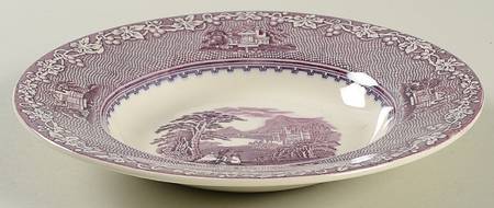 Jenny Lind Lavender (Round) Rim Soup Bowl
