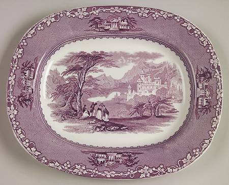 Jenny Lind Lavender (Round) 11" Oval Serving Platter