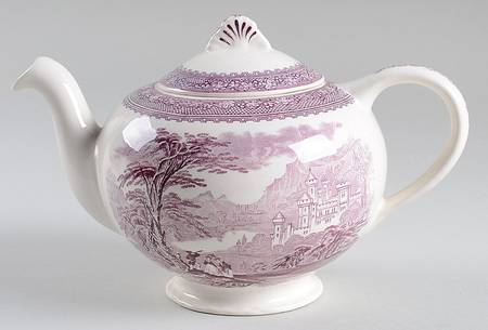 Jenny Lind Lavender (Round) Teapot & Lid