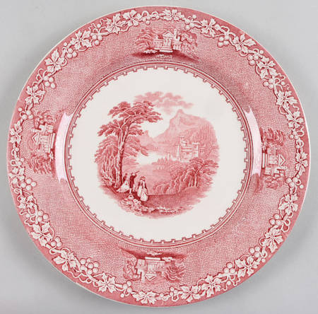 Jenny Lind Pink (Off White Background) by Royal Staffordshire