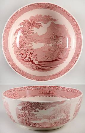 Jenny Lind Pink (Off White Background) 9" Mixing Bowl