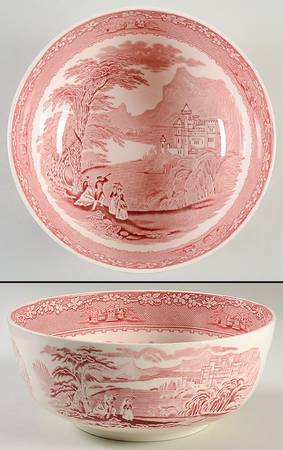 Jenny Lind Pink (Off White Background) 8" Mixing Bowl