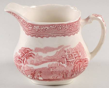 Jenny Lind Pink (Off White Background) Creamer