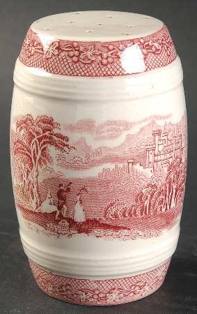 Jenny Lind Pink (Off White Background) Barrel Shape Salt Shaker
