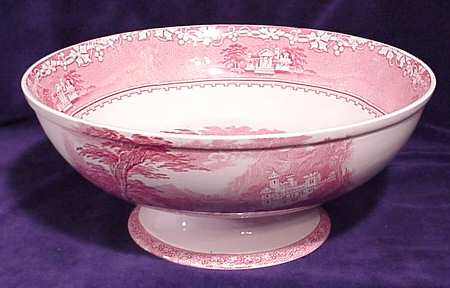 Jenny Lind Pink (Off White Background) Large Fruit Bowl