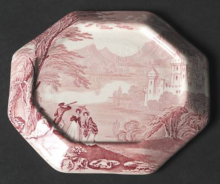 Jenny Lind Pink (Off White Background) Tea Tile