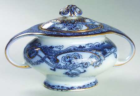 Renown Blue Sugar Bowl & Lid