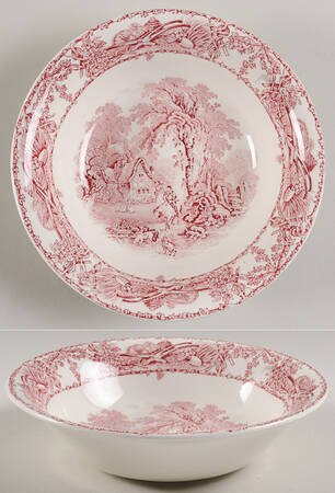 Rural Scenes Red (Round) 7" Round Vegetable Bowl