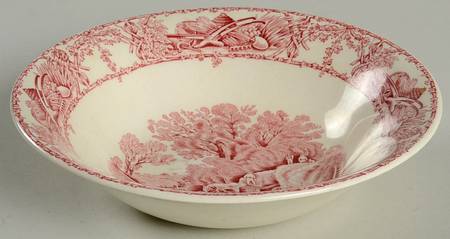 Rural Scenes Red (Round) Coupe Cereal Bowl