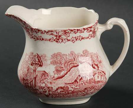 Rural Scenes Red (Round) Creamer