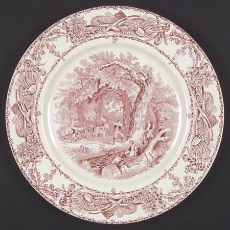 Rural Scenes Red (Round) by Royal Staffordshire