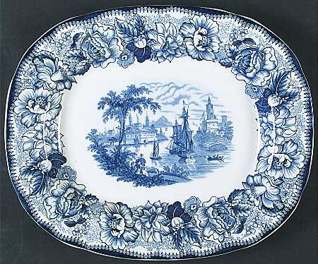 Safe Harbour Blue (White Background) 11" Oval Serving Platter