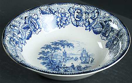 Safe Harbour Blue (White Background) 8" Round Vegetable Bowl