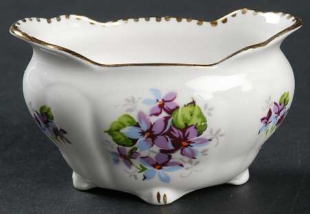 Sweet Violets Mini Oval Open Sugar Bowl