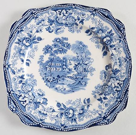 Tonquin Blue Square Salad Plate