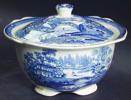 Tonquin Blue Sugar Bowl & Lid