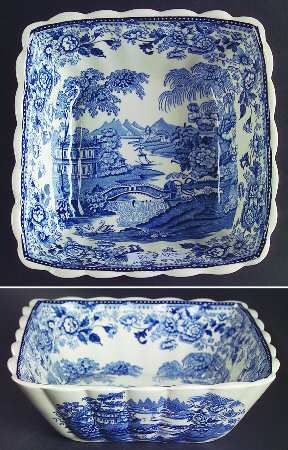 Tonquin Blue 6" Square Vegetable Bowl