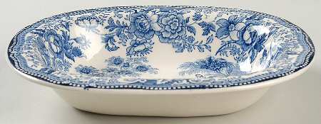 Tonquin Blue 9" Oval Vegetable Bowl