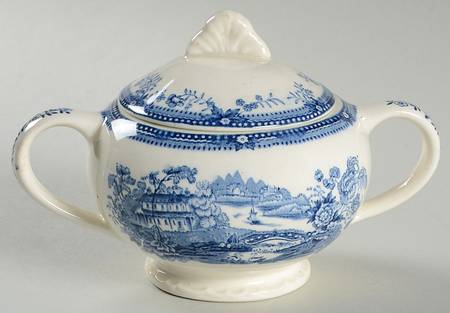Tonquin Blue Sugar Bowl & Lid