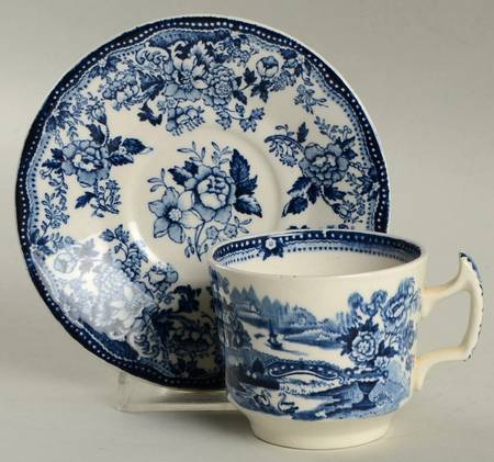 Tonquin Blue Flat Demitasse Cup & Saucer Set