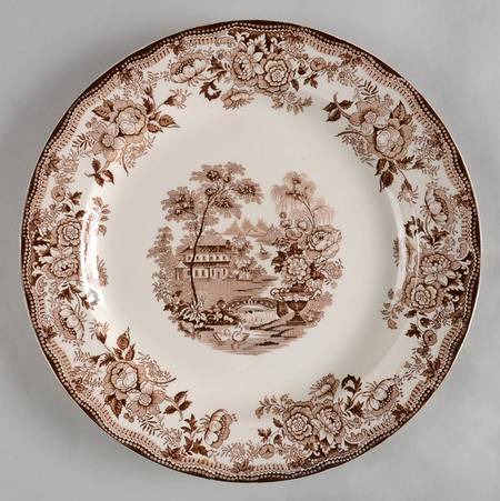 Tonquin Brown 12" Chop Plate (Round Platter)