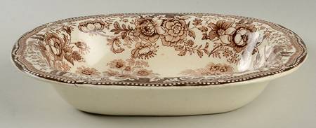 Tonquin Brown 9" Oval Vegetable Bowl by Royal Staffordshire