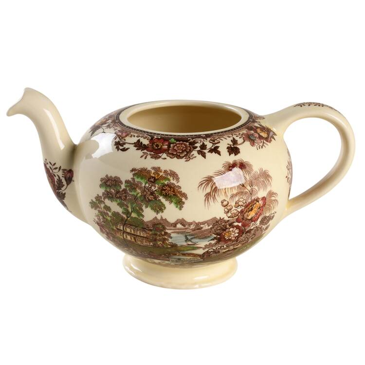 Tonquin Brown Multicolor (Cream) Small Teapot No Lid