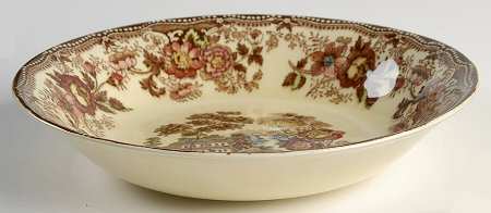 Tonquin Brown Multicolor (Cream) Coupe Soup Bowl