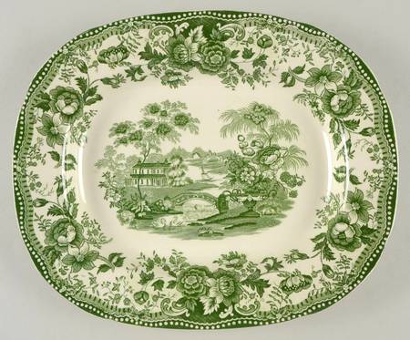 Tonquin Green 11" Oval Serving Platter