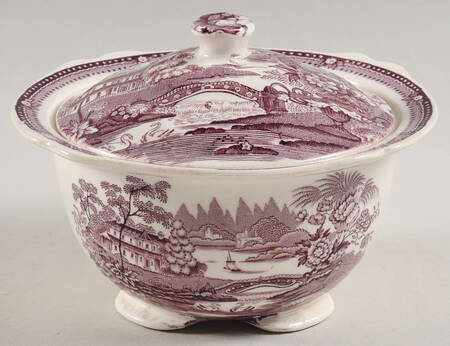 Tonquin Plum Sugar Bowl & Lid