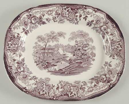 Tonquin Plum 13" Oval Serving Platter