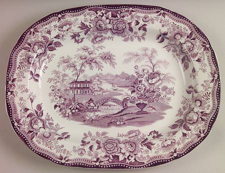 Tonquin Plum 15" Oval Serving Platter