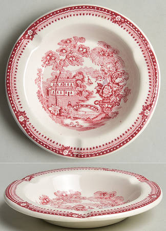 Tonquin Red Pink Round Ashtray