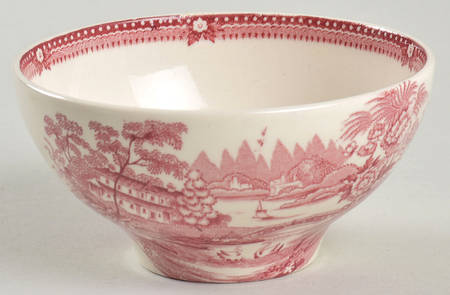 Tonquin Red Pink Open Sugar Bowl