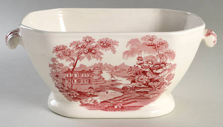 Tonquin Red Pink Oval Tureen No Lid