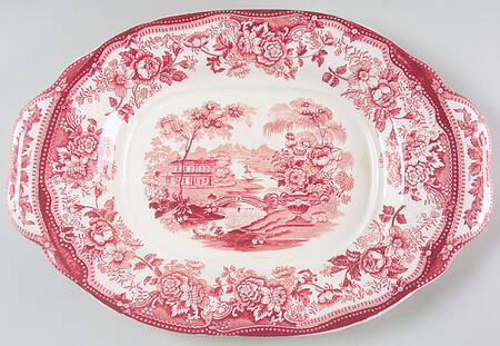 Tonquin Red Pink Underplate for Tureen